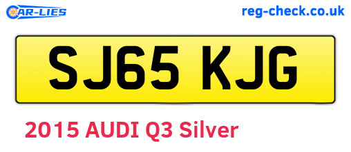 SJ65KJG are the vehicle registration plates.
