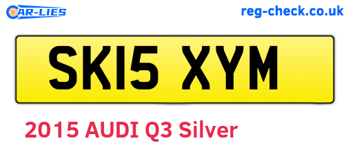 SK15XYM are the vehicle registration plates.