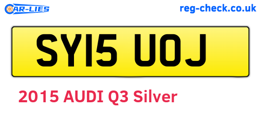 SY15UOJ are the vehicle registration plates.