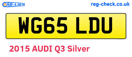 WG65LDU are the vehicle registration plates.