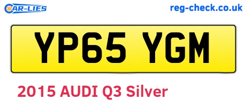 YP65YGM are the vehicle registration plates.