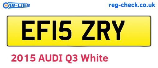 EF15ZRY are the vehicle registration plates.