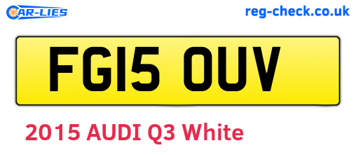 FG15OUV are the vehicle registration plates.