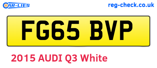 FG65BVP are the vehicle registration plates.