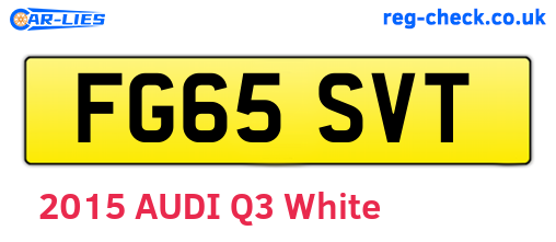 FG65SVT are the vehicle registration plates.