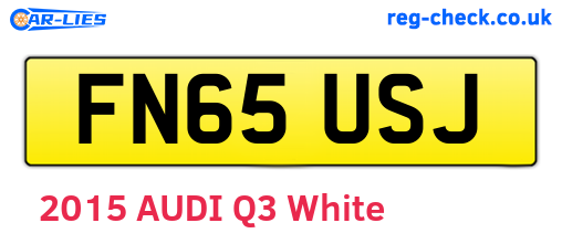 FN65USJ are the vehicle registration plates.