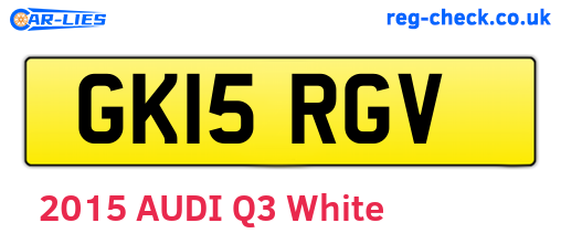 GK15RGV are the vehicle registration plates.