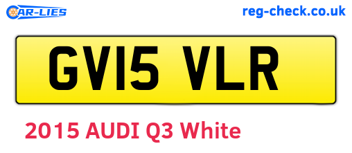 GV15VLR are the vehicle registration plates.