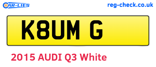 K8UMG are the vehicle registration plates.