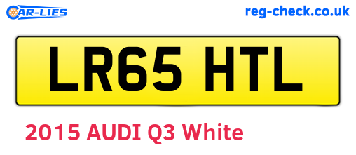 LR65HTL are the vehicle registration plates.