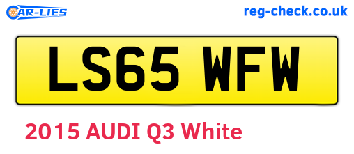LS65WFW are the vehicle registration plates.