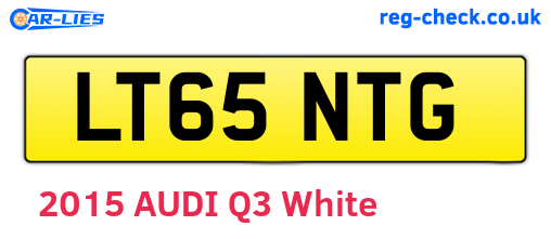 LT65NTG are the vehicle registration plates.