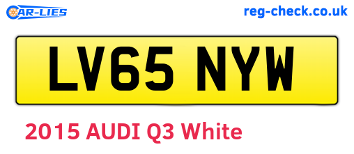 LV65NYW are the vehicle registration plates.