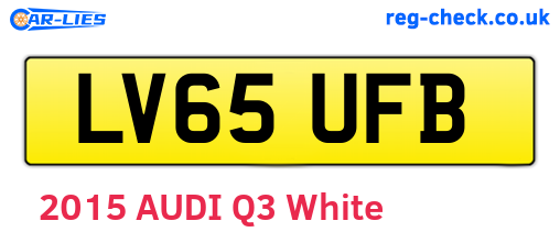 LV65UFB are the vehicle registration plates.