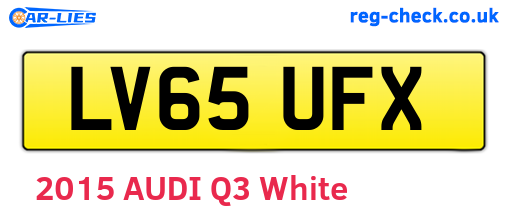 LV65UFX are the vehicle registration plates.