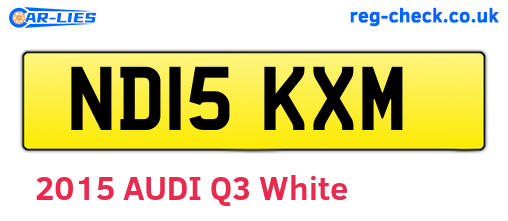 ND15KXM are the vehicle registration plates.