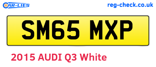 SM65MXP are the vehicle registration plates.