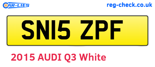 SN15ZPF are the vehicle registration plates.