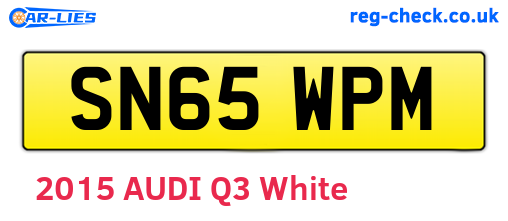 SN65WPM are the vehicle registration plates.