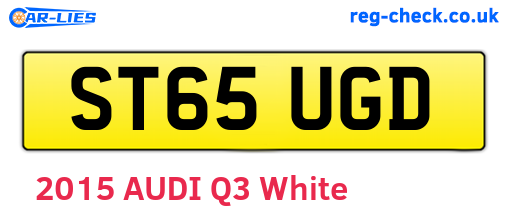 ST65UGD are the vehicle registration plates.