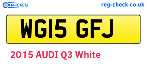 WG15GFJ are the vehicle registration plates.