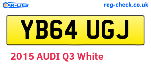YB64UGJ are the vehicle registration plates.