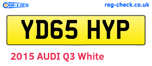 YD65HYP are the vehicle registration plates.