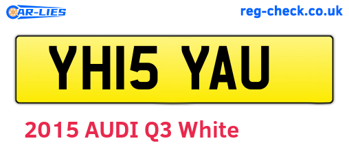 YH15YAU are the vehicle registration plates.