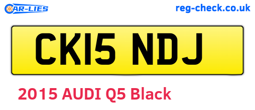 CK15NDJ are the vehicle registration plates.