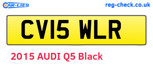 CV15WLR are the vehicle registration plates.