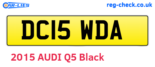 DC15WDA are the vehicle registration plates.