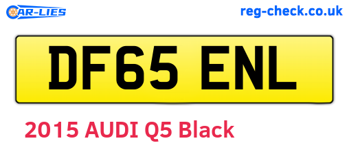 DF65ENL are the vehicle registration plates.