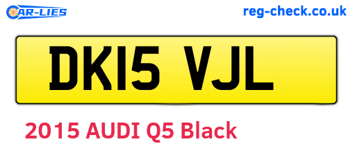 DK15VJL are the vehicle registration plates.