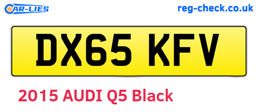 DX65KFV are the vehicle registration plates.