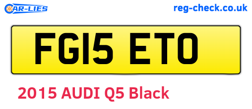 FG15ETO are the vehicle registration plates.