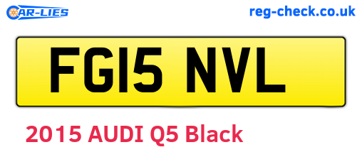 FG15NVL are the vehicle registration plates.