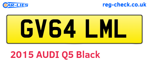 GV64LML are the vehicle registration plates.