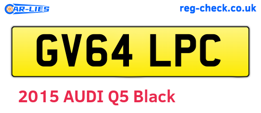 GV64LPC are the vehicle registration plates.