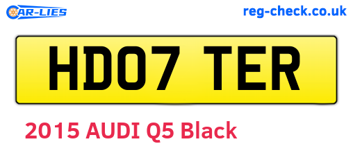 HD07TER are the vehicle registration plates.