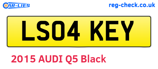 LS04KEY are the vehicle registration plates.