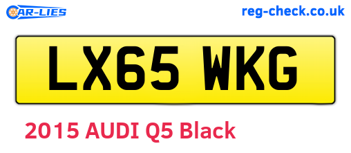 LX65WKG are the vehicle registration plates.