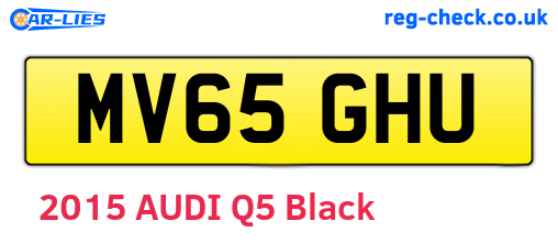 MV65GHU are the vehicle registration plates.