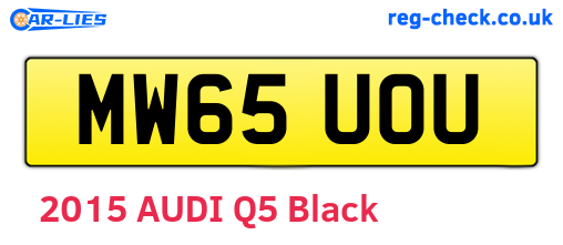 MW65UOU are the vehicle registration plates.
