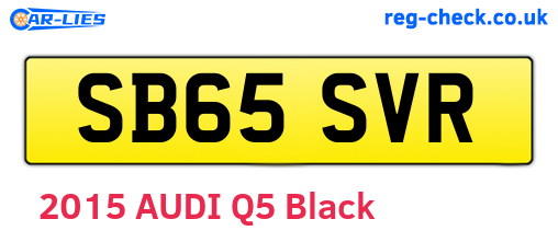 SB65SVR are the vehicle registration plates.