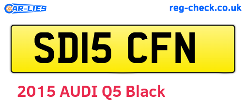 SD15CFN are the vehicle registration plates.