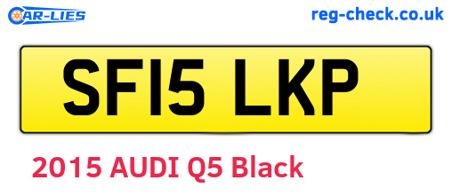 SF15LKP are the vehicle registration plates.