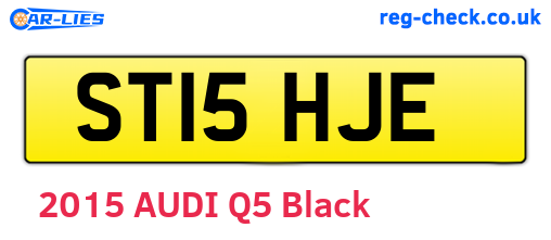 ST15HJE are the vehicle registration plates.