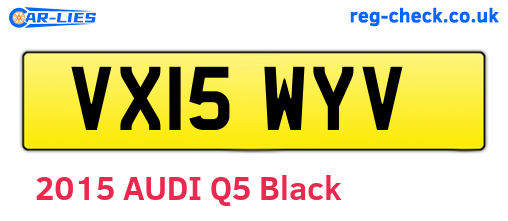 VX15WYV are the vehicle registration plates.