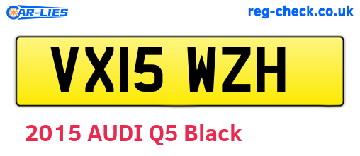 VX15WZH are the vehicle registration plates.
