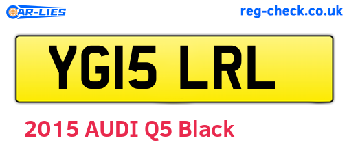 YG15LRL are the vehicle registration plates.